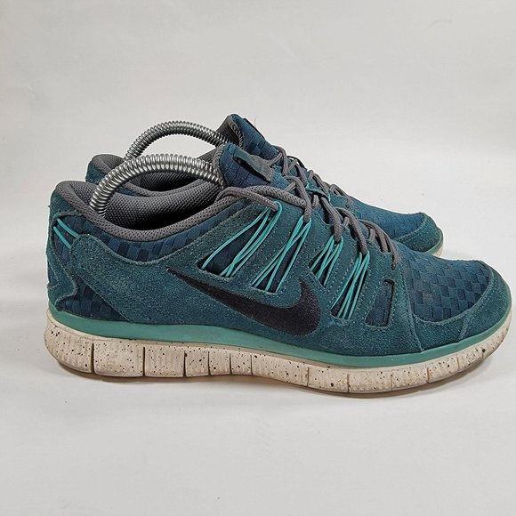 Nike Free 5.0 EXT Mens 8 Woven Mid Turquoise White Athletic Shoes 580531 303 main image 8